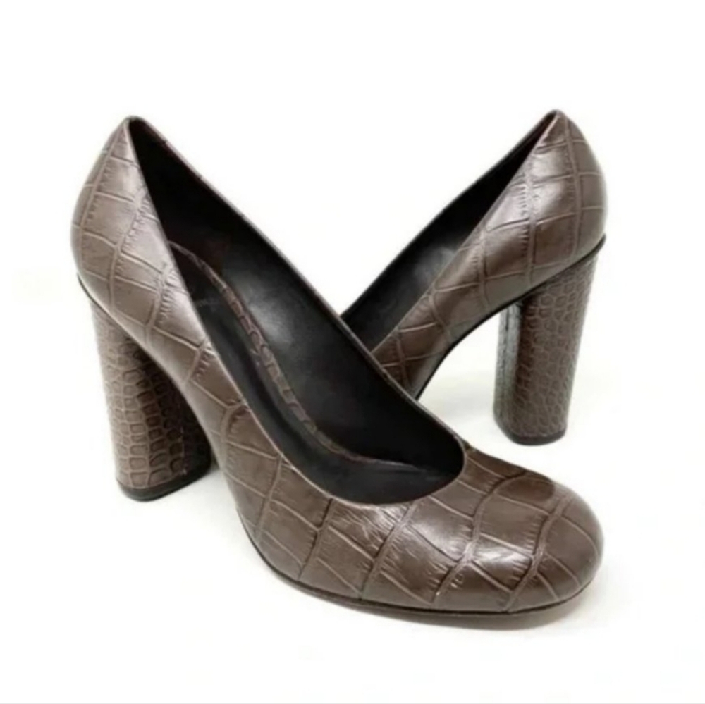Tory Burch Bria Americana Croc Embossed Pumps- 6.5